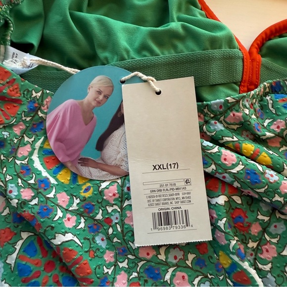 RHODE X TARGET Zinnia Floral Print Halter One Piece Swimsuit WOMEN Size XXL NWT - Picture 14 of 16